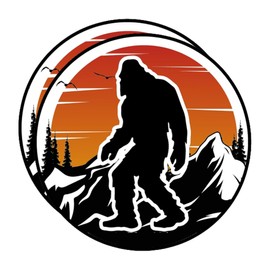 eDesign - Paquete de 2 calcomanías de vinilo para caminar en el bosque con patas grandes, 4 pulgadas, pegatinas de pie grande para coche, camión, SUV, furgoneta, parachoques, pared, portátil, tablet, vaso y cualquier superficie lisa