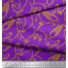 Soimoi Purple Moss Georgette Fabric Art Nouveau Elements Art &