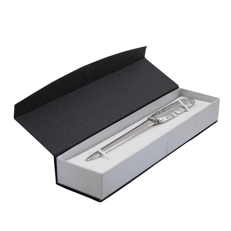 Cavagnini, Elegant Stainless Steel Pewter Letter Opener with Gift Box