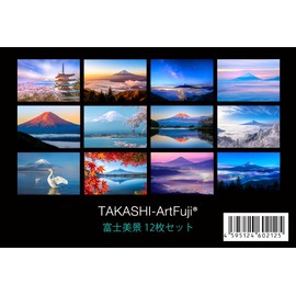 TAKASHI Mt. Fuji Postcard "Mt. Fuji Bikei 12 Piece Set"