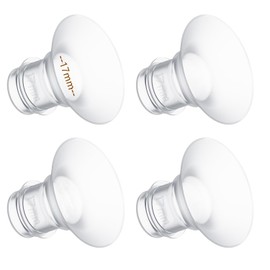 4PCS Flange Insert 17mm Compatible with Momcozy M5/M6/M9/S12 Pro/S9 Pro/V1 Pro/V2 Pro, Spectra/Medela/Elvie/NCVI/TSRETE/eufy/Lansinoh/Paruu/MomMed Breast Pump 24mm Shields/Flanges
