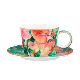 Maxwell & Williams Teas & C's Tropicana Cup & Saucer 250ML Pink Gift Boxed