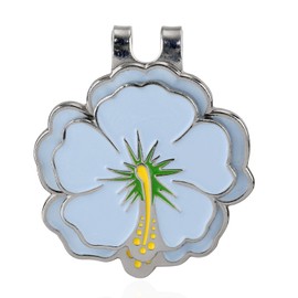 lasuroa Magnetischer Golfball Marker mit Hutclip, Blumenförmiges Golfmarker Magnetset Kappe Hut oder Visierclip Sporttaschen Dekorationszubehör für Damen Herren Golfer Geschenk (Blau)