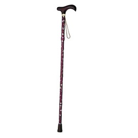 Shima Seisakusho Folding Compact Stick F Floral Red