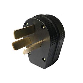 Power Plug 50 Amp, 125/250-Volt, Plug, Industrial-Strength Straight Blade Angled Plug for Dryers and Ranges Generator Plug Replacement NEMA 10-50P Type Plug-by DFuerdivn