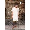 Medieval Undertunic Short Sleeves Men Undergarment Natural Cotton - L
