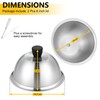 Joyfair Cheese Melting Dome, 6 Inch Stainless Steel Basting Cover