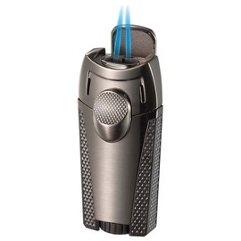 Visol Meru Dual Torch Flame Refillable Gas Lighter (Shipped Without Butane)