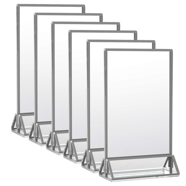 HIIMIEI Clear Acrylic Double Sided Frames 5x7 Wedding Table Numbers