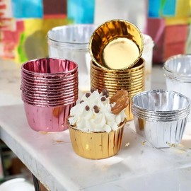GTVGJH Baking Cups, Cupcake Muffin Liners Ramekins; Festive and Classy Cupcake Holders (Combo Pack)