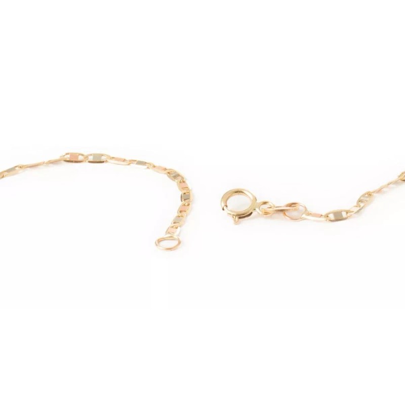 Ametrinaa Cadena Valentina Espejo Tritono 2mm 40cm Oro Italiano 10k