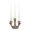 Ebros Gothic Trio Ossuary Graveyard Skulls and Skeleton Bones Candelabra