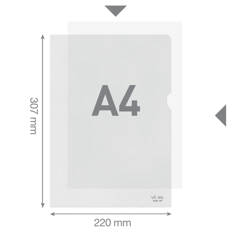 VON Leitz 40291003 Pack of 50 A4 Transparent Plastic Presentation