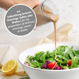 Westmark 2 Mixing and Shaking Cups/Shaker with Removable Mixing Disc - Capacity 1 x 0.5 L and 0.25 L Each Plastic, BPA-Free - Transparent/Mint Green, 309022E6