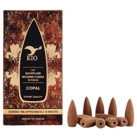 Copal - Conos de incienso de reflujo aromático para fuente de humo en cascada, 50 unidades