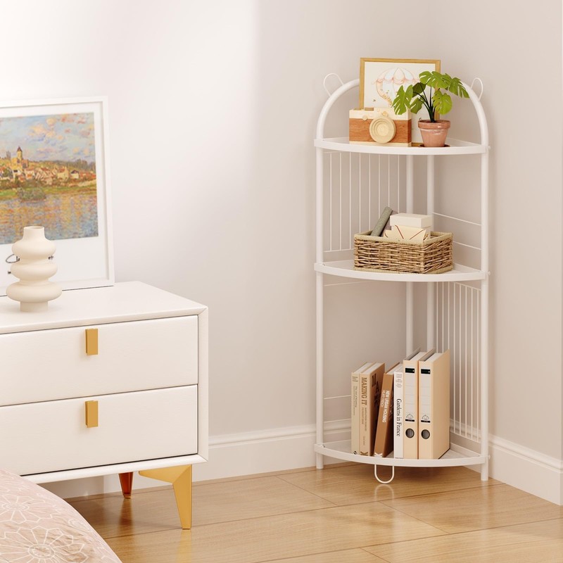 CICUFY Corner Shelf Stand Metal Bathroom Corner Shelf 3 Tier