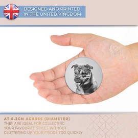 Destination Vinyl ltd Magnet for Refrigerator, Fridge BW - Cute Bull Mastiff Dog Animal for Office, Cabinet and Whiteboard, Magnetic Stickers, 39257