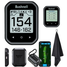 Bushnell Golf Phantom 3 Slope GPS Handlheld (Black) | 38,000+ Courses, Slope Compensation, Hazard Info, Distance Calculator, Scorekeeping, Magnet Mount, Touchscreen | Signature Series Golf Towel