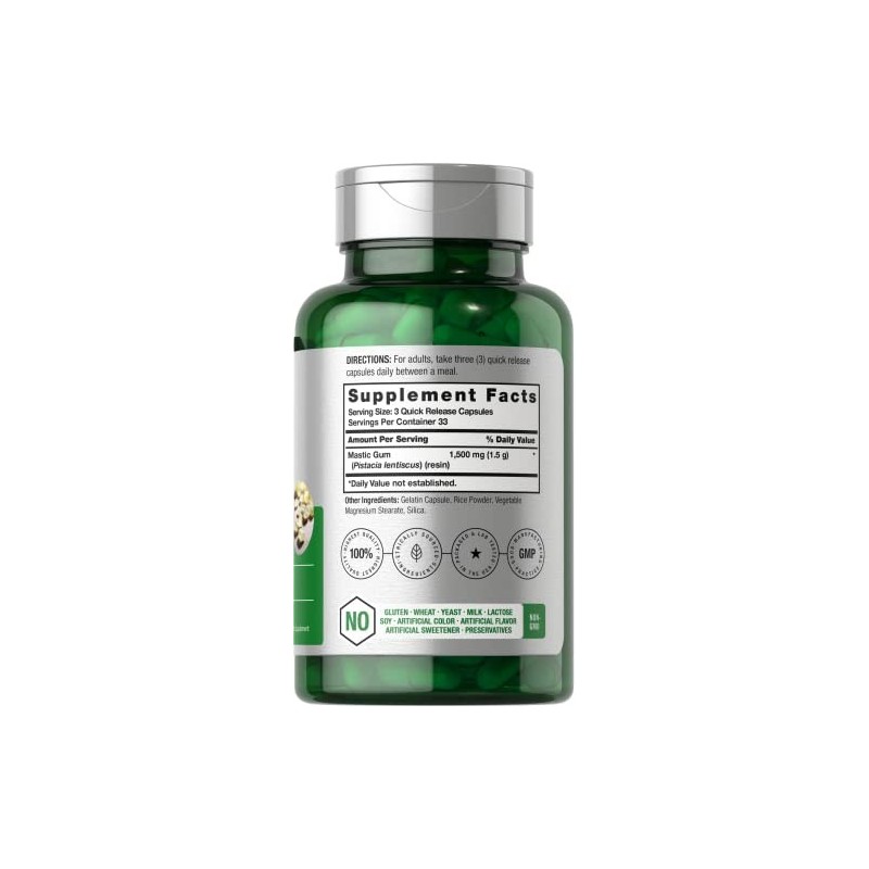 Horbäach Horbaach Mastic Gum Capsules 1500Mg 100 Count | Non-gmo