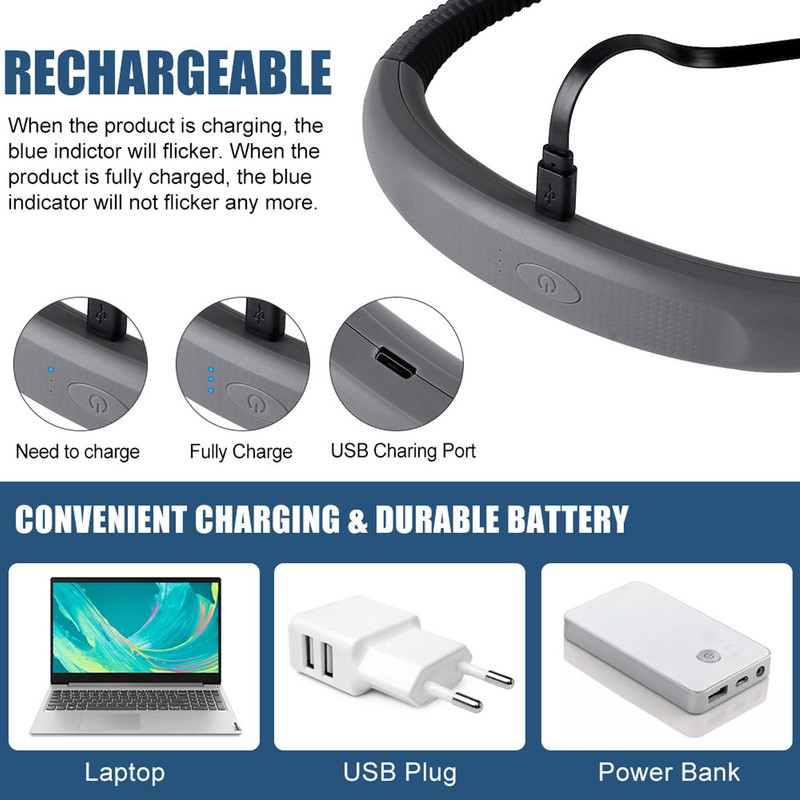 Neck Light Color Brightness Adjustable Eye Friendly Rechargeable Reading Light