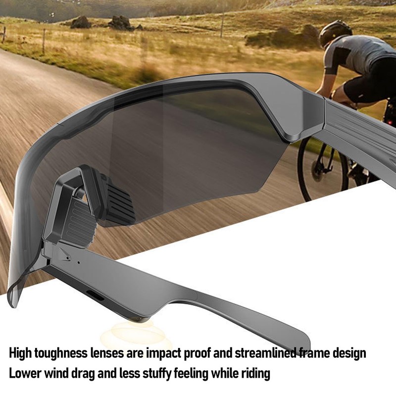 Smart Bluetooth Glasses,Polarized Sunglasses with Bluetooth Speaker,Sports Polarized Sunglasses for