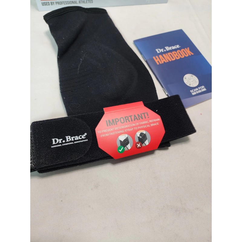 Dr. Brace Elite Ankle Brace with Strap, Black, Large