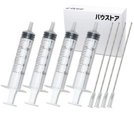 Injector, 0.2 fl oz (5 ml), Syringe + Needle, Set of 4 [Bowstore] Various Liquid Refills