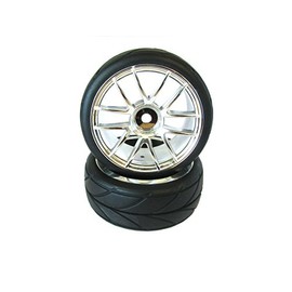 Redcat Racing 02020c Chrome Wheels & Tires (2Piece)