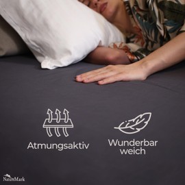 GREEN MARK Textilien Classic Bed Sheets, Flat Sheets, House Blanket, 100% Cotton, without Elasticated Band, Available in Many Sizes and Colours, Size: 140 x 200 cm, Anthracite/Grey