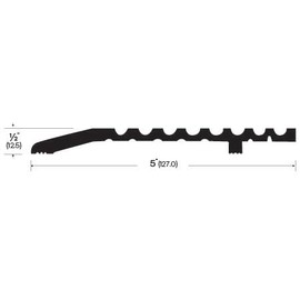 Mill Aluminum/Fire Rated Half Threshold/Saddle (35761MA), SMS #10 x 1-1/2'' Supplied, (5'' W x 1/2'' H) (72'')