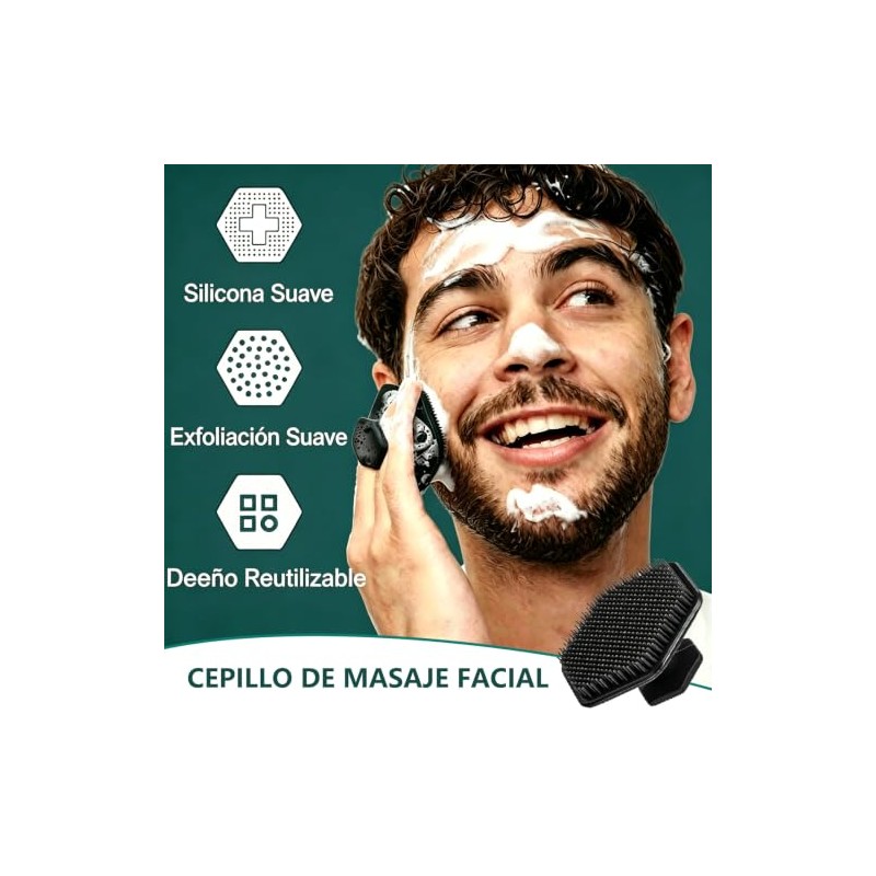 Set Cepillos Corporales Silicona Limpiador Baño Hombres Mujeres Cepillo Espalda