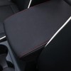 Baceyong Console Cover, Console Cover with Black/Red Stitched Hem Centre