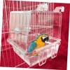 CIYODO Parrot Bird Bath with Hanging Hooks Durable Transparent Bird