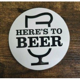 Here's to BEER Sticker Vinyl Decal college fridge alcohol brewery