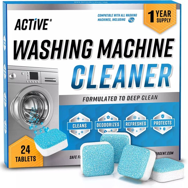 ACTIVE Washing Machine Cleaner Descaler Cleaning Tabs For HE Front