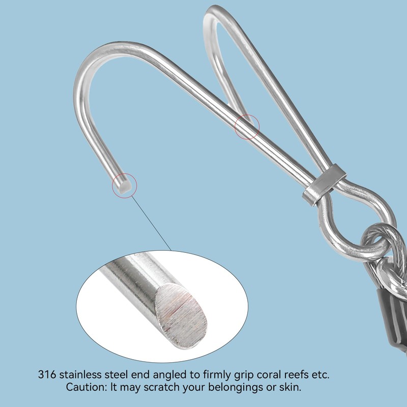 EEBBL Diving Reef Hook, Scuba Diving Reef Hook, 316 Stainless