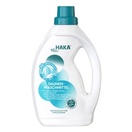 HAKA HAKA Daunenwaschmittel 1 Liter Flasche I Zur Reinigung von Daunenprodukten I für 20 Waschgänge | Verbessert die Wärmedämmeigenschaft I Mit Aufpolsterungseffekt