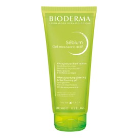 Bioderma Sébium Gel Moussant Actif Antiacné, Piel Mixta a Grasa, 200 ml