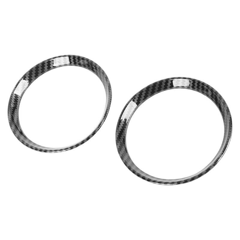 2Pcs Cup Holder Panel Cover Carbon Fiber Pattern Anti Scratch