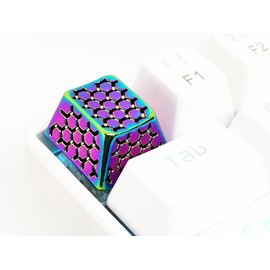 MECHKYP Metal Artisan Keycaps,CNC Zinc Alloy Custom Keycap,Mechanical Keycap,Unique Hollowed-Out Style,Gift Collection (Multicolor 02)