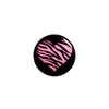 Pink Animal Tiger Print Heart Button Pin for Backpacks or