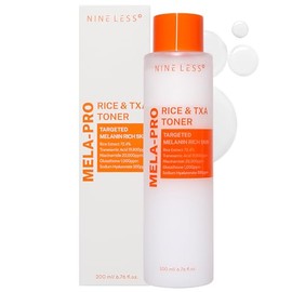 NINELESS-MELA-PRO Rice&TXA Toner 200ml | Ilumina, Hidrata y Reduce Manchas Oscuras | Con Niacinamida, Glutatión y Extractos Botánicos Naturales | Fórmula Coreana Avanzada para Piel Radiante y Uniforme