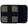 Medic Cross Tactical Embroidered Velcro Patch Olive and Black