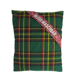 VITASIMPLEX Herb Cushion with 8 Different Medicinal Herbs such as Hops, Melissa, Fennel, Mint, Rose Petals, Lavender, Hyssop, Quendel, Washable Cover, Motif 231 (Scottish Green) Approx. 20 x 24 cm