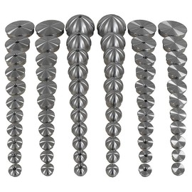 TIBU End Cap Stainless Steel V2A for Pipe Diameter 20 x 2 mm Semicircular (Pack of 6) Stainless Steel Caps Pipe Plug Closure End Cover Railing Tube
