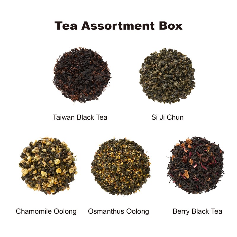 EZRLeaf Tea Assortment Box 22 CT, Presentation Sampler, Gift Box,