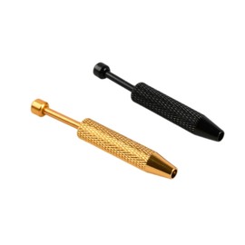 2 pezzi piercing a sfera, pinza a 4 denti per piercing e gioielli, strumento di registrazione di precisione per piccole parti come perle ed elettronica, nero e oro