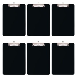 6 Pack Clipboards Bulk with Pen Holder,Thickened Nursing Clip Boards 8.5x11 Heavy Duty,Standard Letter Size A4,Hanging Clipboards for Women Kids Teacher, School Office Home (Black)
