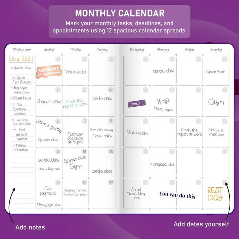 GoGirl Weekly Schedule Planner – Hourly Work & Life Planner