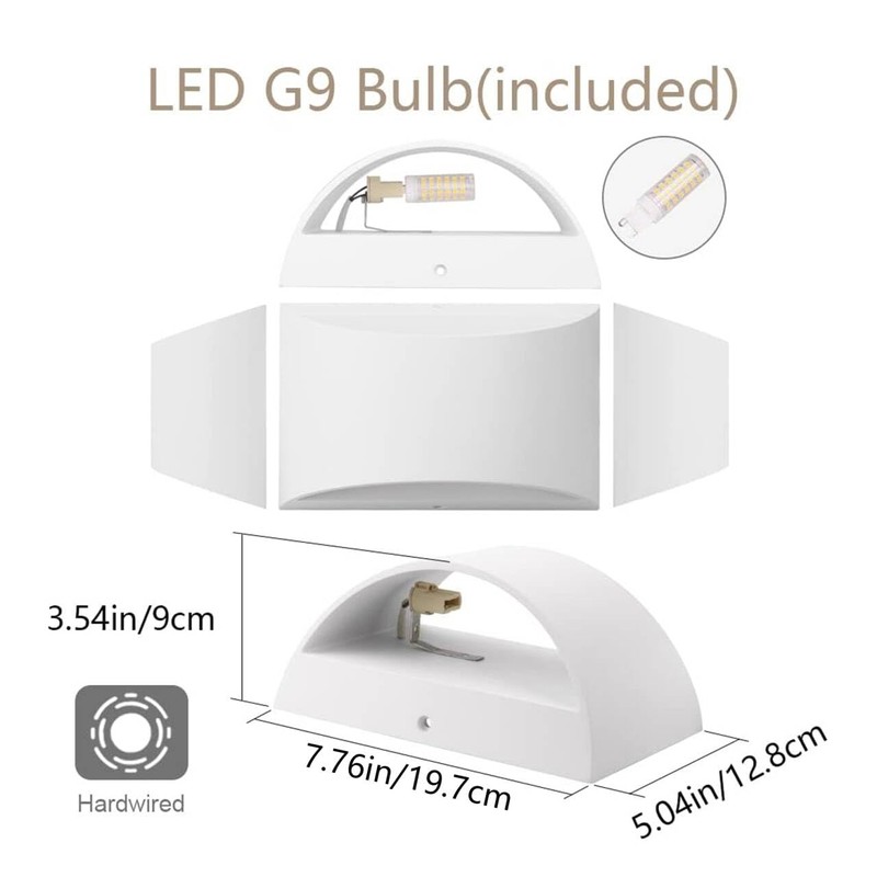 Aipsun 4 Pack Aluminum Modern Indoor LED Wall Sconce Hardwired